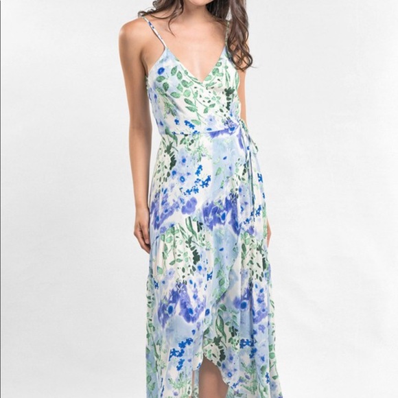 LOVESTITCH Watercolor Floral Wrap Maxi 💖 NWT - Picture 1 of 5